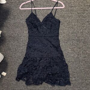 Bardot Navy Lace Mini Dress